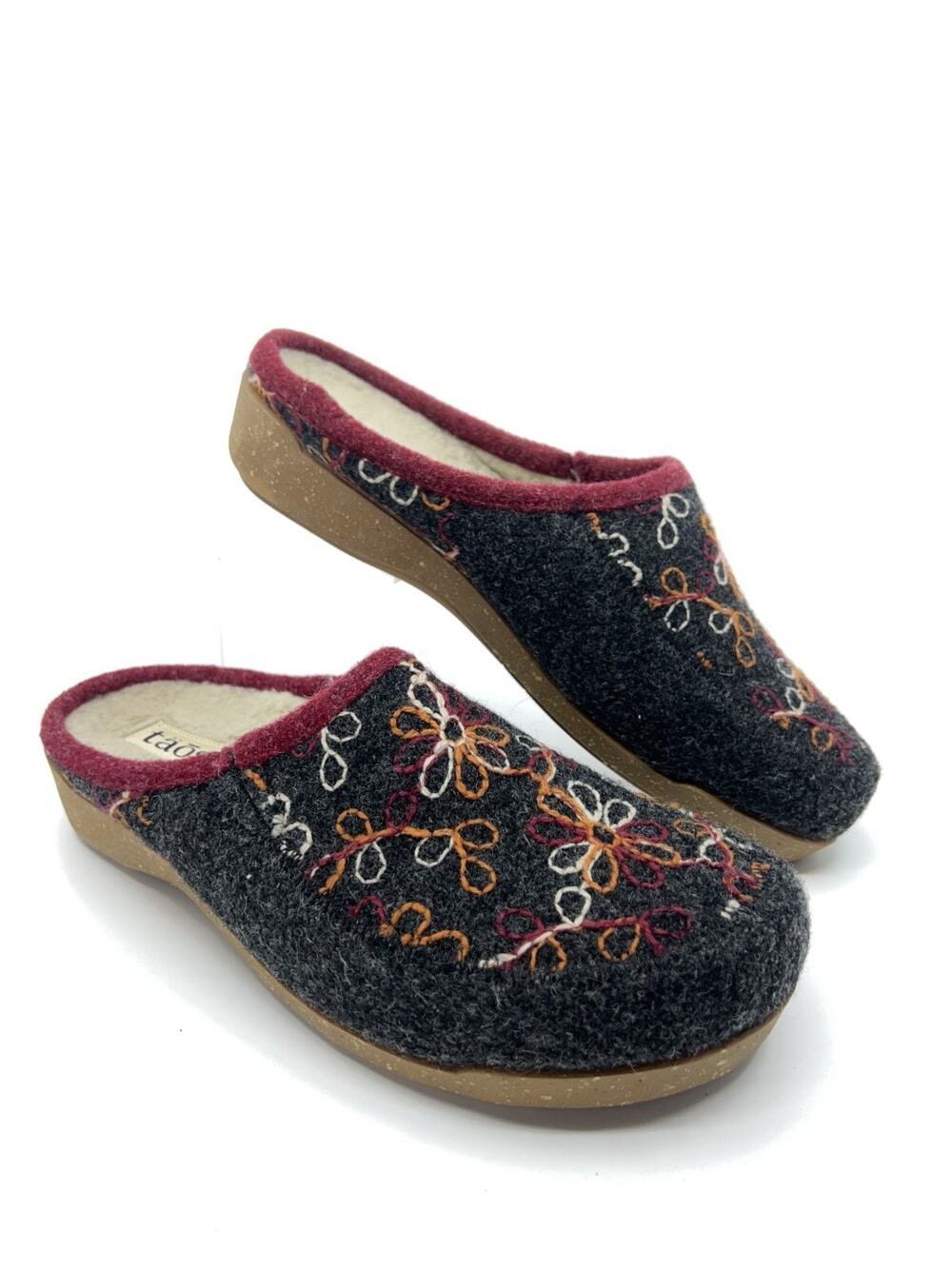 Taos Woolflower Clog Women’s 11-11.5 M Charcoal Wool Slip On